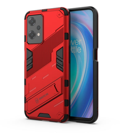 Punk Armor 2 in 1 Shockproof Phone Case with Invisible Holder, For OnePlus Nord CE 2 Lite 5G/Realme 9 Pro
