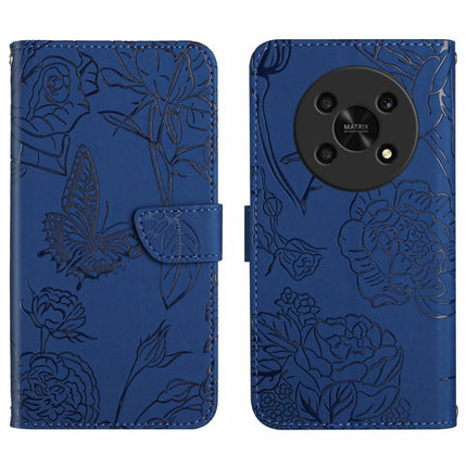 Skin Feel Butterfly Peony Embossed Leather Phone Case, For Honor Magic4 Lite 5G, For Honor X8, For Motorola Moto G82