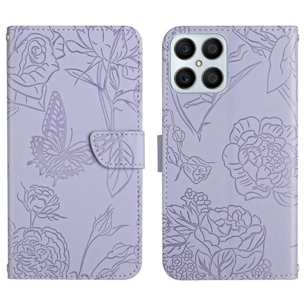 Skin Feel Butterfly Peony Embossed Leather Phone Case, For Honor Magic4 Lite 5G, For Honor X8, For Motorola Moto G82