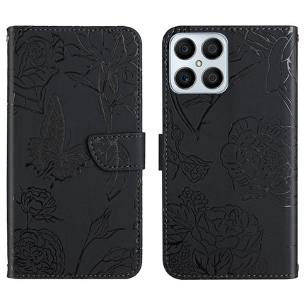 Skin Feel Butterfly Peony Embossed Leather Phone Case, For Honor Magic4 Lite 5G, For Honor X8, For Motorola Moto G82