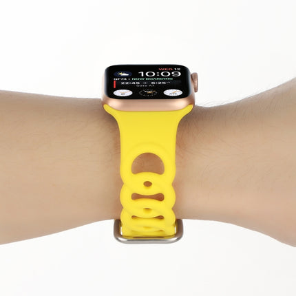 Hollow Silicone Watch Band For Apple Watch Series, 7 41mm / 6&SE&5&4 40mm / 3&2&1 38mm