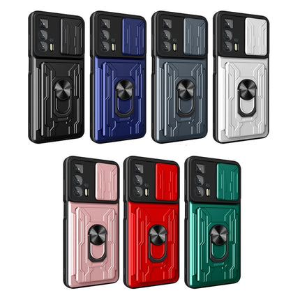 Sliding Camshield TPU+PC Phone Case with Card Slot, For Motorola Edge 20 Pro, For Motorola Moto G100, For OPPO A16