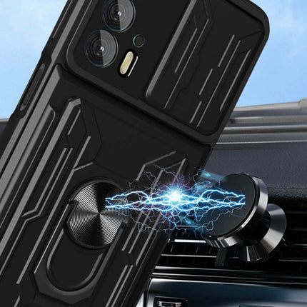 Sliding Camshield TPU+PC Phone Case with Card Slot, For Motorola Edge 20 Pro, For Motorola Moto G100, For OPPO A16