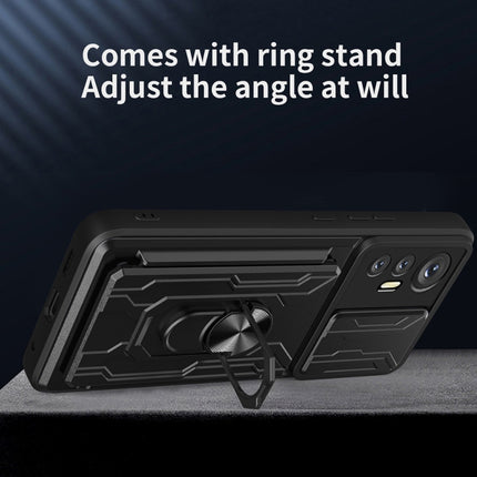 Sliding Camshield TPU+PC Phone Case with Card Slot, For Xiaomi 12 Pro, For OPPO Realme 8i