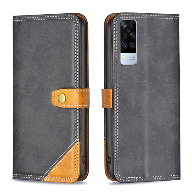 Color Matching Double Sewing Thread Leather Phone Case, For vivo Y51A / Y51S / Y51 2020, For vivo Y11 / Y15 / Y12 / Y17, For vivo Y15S, For vivo Y20