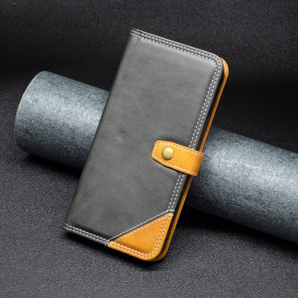 Color Matching Double Sewing Thread Leather Phone Case, For vivo Y21