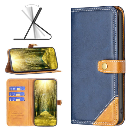 Color Matching Double Sewing Thread Leather Phone Case, For vivo Y21