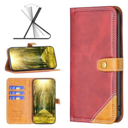 Color Matching Double Sewing Thread Leather Phone Case, For vivo Y21