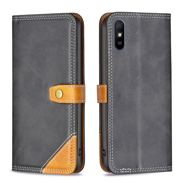 Color Matching Double Sewing Thread Leather Phone Case, For Xiaomi Redmi 9A, For Xiaomi Redmi 9C / 10A, For Xiaomi Redmi 9, For Xiaomi Redmi 10 5G / Note 11E
