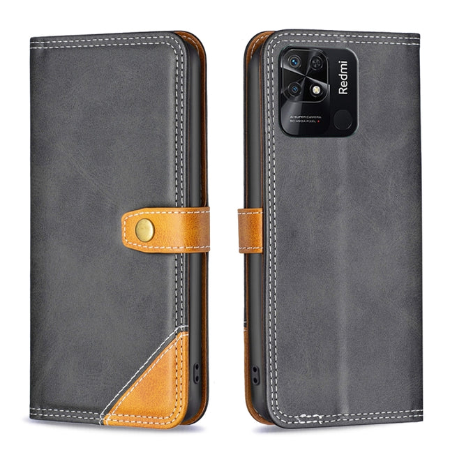 Color Matching Double Sewing Thread Leather Phone Case, For Xiaomi Redmi 10C, For Xiaomi Redmi 10, For Xiaomi Redmi Note 9 Pro Max, For Xiaomi Redmi Note 9