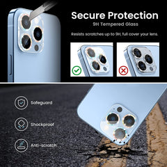Película de lente de cámara de vidrio templado con anillo de purpurina, para iPhone 13, para iPhone 13 Pro / 13 Pro Max, para iPhone 12 mini / 11, para iPhone 12 Pro, para iPhone 11 Pro / 11 Pro Max