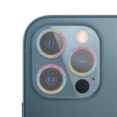Película de lente de cámara de vidrio templado con anillo de purpurina, para iPhone 13, para iPhone 13 Pro / 13 Pro Max, para iPhone 12 mini / 11, para iPhone 12 Pro, para iPhone 11 Pro / 11 Pro Max