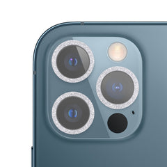 Película de lente de cámara de vidrio templado con anillo de purpurina, para iPhone 13, para iPhone 13 Pro / 13 Pro Max, para iPhone 12 mini / 11, para iPhone 12 Pro, para iPhone 11 Pro / 11 Pro Max