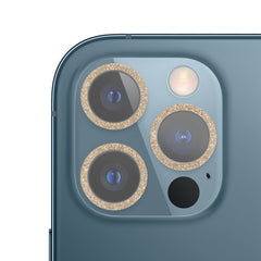 Película de lente de cámara de vidrio templado con anillo de purpurina, para iPhone 13, para iPhone 13 Pro / 13 Pro Max, para iPhone 12 mini / 11, para iPhone 12 Pro, para iPhone 11 Pro / 11 Pro Max