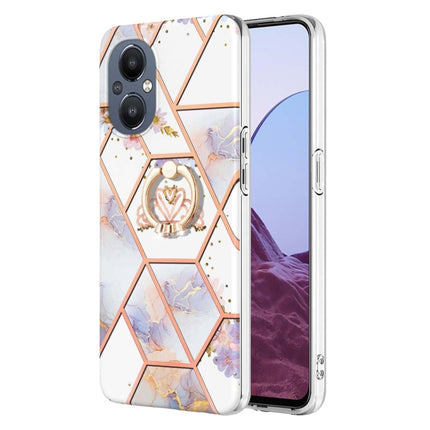 Splicing Marble Flower Pattern TPU Ring Holder Case, For Nokia G20 / G10, For Nokia G21 / G11, For OnePlus Nord N20 5G