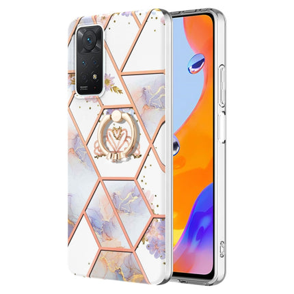 Splicing Marble Flower Pattern TPU Ring Holder Case, For Xiaomi Redmi Note 9 / 10X 4G, For Xiaomi Redmi Note 11 5G Chinese, For Xiaomi Redmi Note 11 Pro 5G / 4G Foreign, For Xiaomi Redmi Note 11 Pro / Note 11 Pro+                                       ...