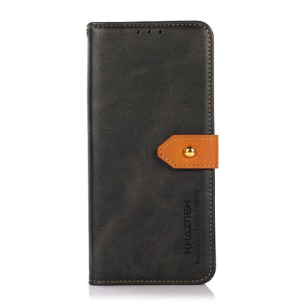 KHAZNEH Dual-color Cowhide Texture Flip Leather Phone Case, For iPhone 15, For iPhone 14 Plus, For iPhone 14, For iPhone 14 Pro, For iPhone 14 Pro Max