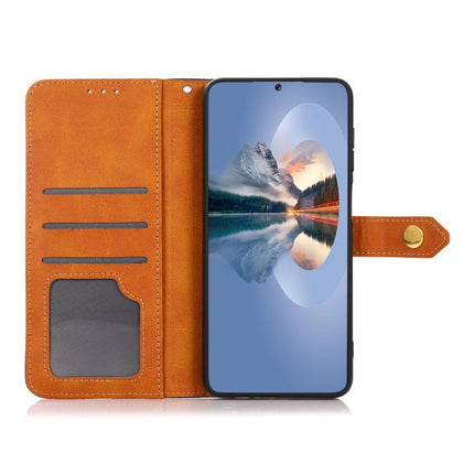 KHAZNEH Dual-color Cowhide Texture Flip Leather Phone Case, For iPhone 15, For iPhone 14 Plus, For iPhone 14, For iPhone 14 Pro, For iPhone 14 Pro Max