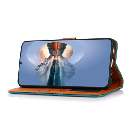 KHAZNEH Dual-color Cowhide Texture Flip Leather Phone Case, For iPhone 15, For iPhone 14 Plus, For iPhone 14, For iPhone 14 Pro, For iPhone 14 Pro Max