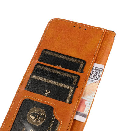 KHAZNEH Dual-color Cowhide Texture Flip Leather Phone Case, For iPhone 15, For iPhone 14 Plus, For iPhone 14, For iPhone 14 Pro, For iPhone 14 Pro Max