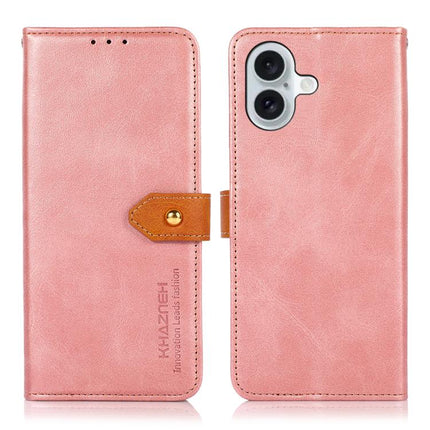 KHAZNEH Dual-color Cowhide Texture Flip Leather Phone Case, For iPhone 15, For iPhone 14 Max, For iPhone 14, For iPhone 14 Pro, For iPhone 14 Pro Max