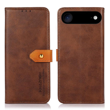 KHAZNEH Dual-color Cowhide Texture Flip Leather Phone Case, For iPhone 15, For iPhone 14 Plus, For iPhone 14, For iPhone 14 Pro, For iPhone 14 Pro Max