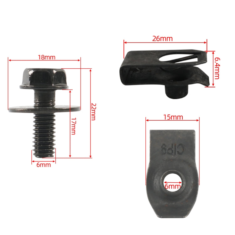 35 in 1 Car Hood Fender Bumper Fixing Kit for Infiniti G35 Sedan 2003-2008, A6854
