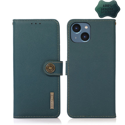 KHAZNEH Custer Genuine Leather RFID Phone Case, For iPhone 14 Plus, For iPhone 14 Pro Max, For iPhone 14 Pro, For iPhone 14