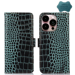 Crocodile Top Layer Cowhide Leather Phone Case, For iPhone 14 Plus, For iPhone 14 Pro Max, For iPhone 14 Pro, For iPhone 14