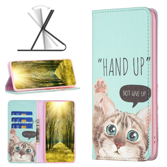 Invisible Magnetic Painted Leather Phone Case, For Xiaomi 12 Lite