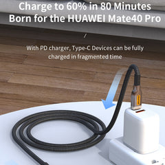 awei CL-125T Type-C / USB-C to Type-C / USB-C Fast Charging Data Cable, Length: 1m