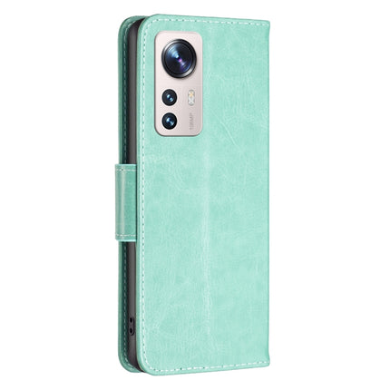Two Butterflies Embossing Leather Phone Case, For Xiaomi 12 Lite