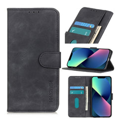 KHAZNEH Retro Texture Leather Phone Case, For iPhone 14, For iPhone 14 Plus, For iPhone 14 Pro, For iPhone 14 Pro Max