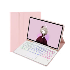 T07B-AS Skin Feel Pen Slot Touch Pad Bluetooth Keyboard Leather Tablet Case, For iPad 9.7 2018&2017 / Pro 9.7 / Air 2, For iPad 10.2 2021&2020&2019/Air 2019/Pro 10.5, For iPad Pro 11 2021&2020&2018, For iPad Air 4 10.9 2020 / Air 5 10.9 2022