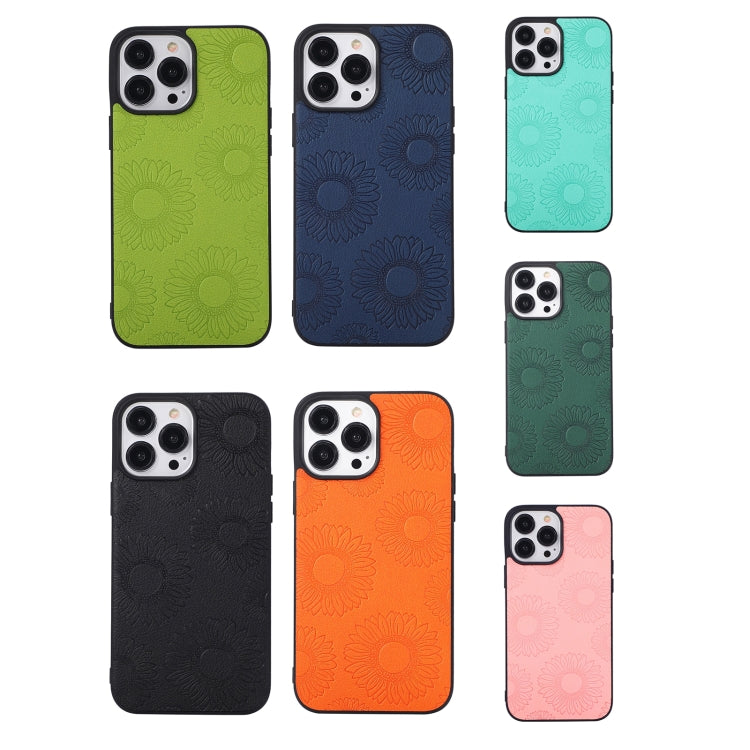 Funda para teléfono a prueba de golpes de PU+TPU+PC con diseño de girasol, para iPhone 13 Pro Max, para LG Wing 5G, para Motorola Razr 5G, para Huawei P50 Pocket