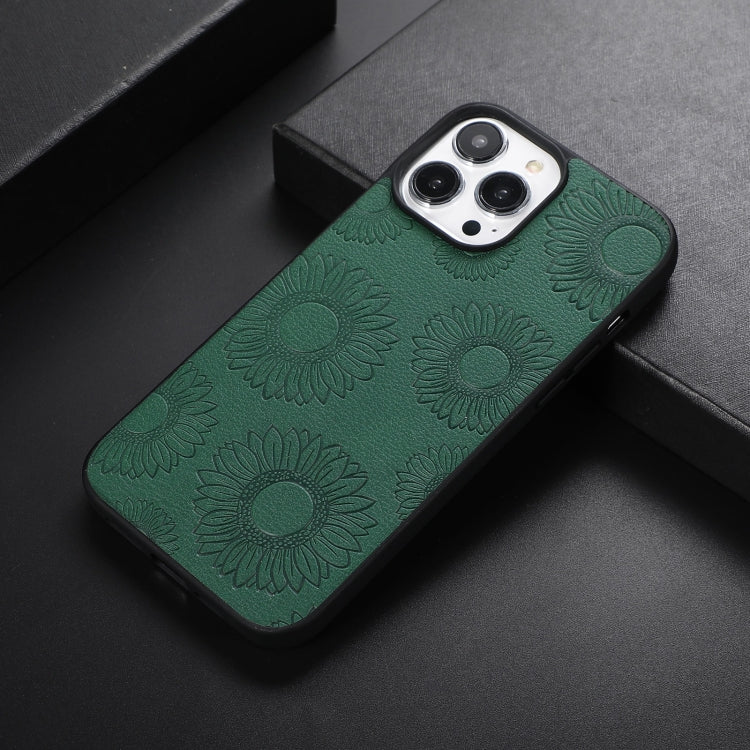 Funda para teléfono a prueba de golpes de PU+TPU+PC con diseño de girasol, para iPhone 13 Pro Max, para LG Wing 5G, para Motorola Razr 5G, para Huawei P50 Pocket