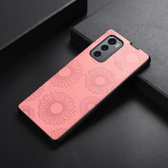 Sunflower Pattern PU+TPU+PC Shockproof Phone Case, For iPhone 13 Pro Max, For LG Wing 5G, For Motorola Razr 5G, For Huawei P50 Pocket