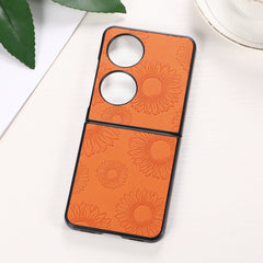 Sunflower Pattern PU+TPU+PC Shockproof Phone Case, For iPhone 13 Pro Max, For LG Wing 5G, For Motorola Razr 5G, For Huawei P50 Pocket