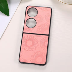 Sunflower Pattern PU+TPU+PC Shockproof Phone Case, For iPhone 13 Pro Max, For LG Wing 5G, For Motorola Razr 5G, For Huawei P50 Pocket