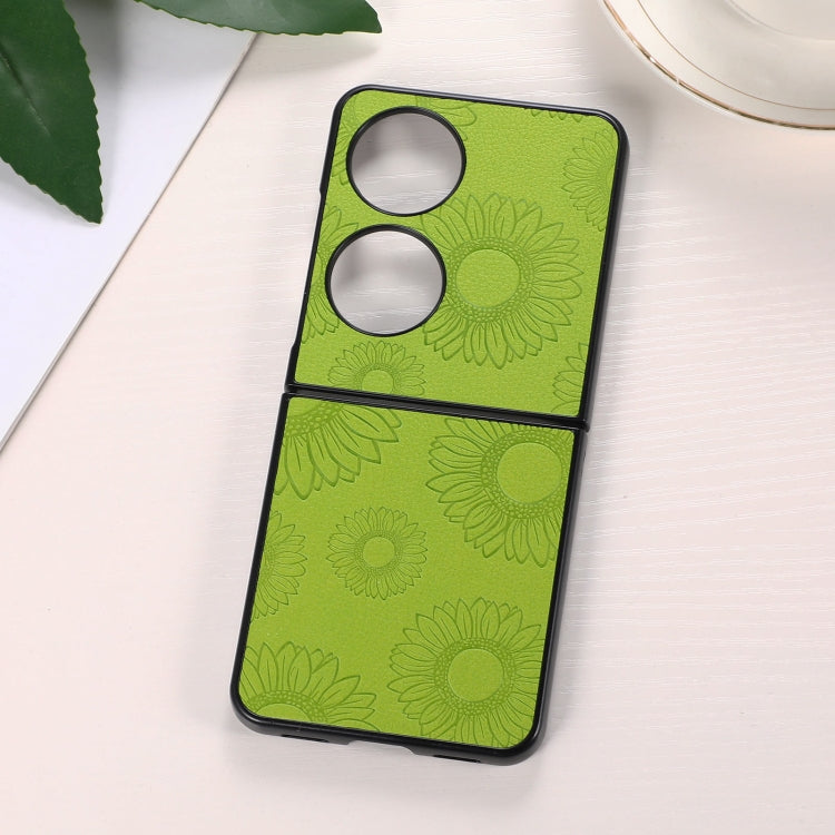 Funda para teléfono a prueba de golpes de PU+TPU+PC con diseño de girasol, para iPhone 13 Pro Max, para LG Wing 5G, para Motorola Razr 5G, para Huawei P50 Pocket