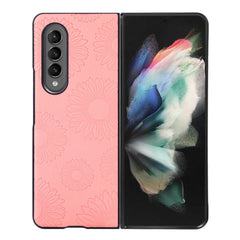 Sunflower Pattern PU+TPU+PC Shockproof Phone Case, For Samsung Galaxy Z Flip3 5G, For Samsung Galaxy Z Fold3 5G