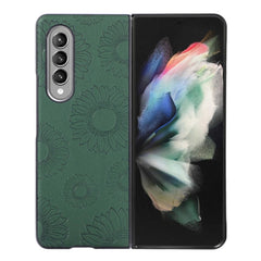 Sunflower Pattern PU+TPU+PC Shockproof Phone Case, For Samsung Galaxy Z Flip3 5G, For Samsung Galaxy Z Fold3 5G