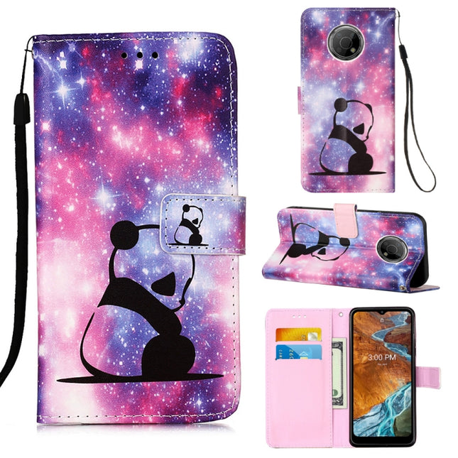 Colored Drawing Plain Weave Leather Phone Case, For Nokia G300