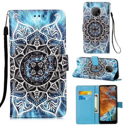 Colored Drawing Plain Weave Leather Phone Case, For Nokia G300