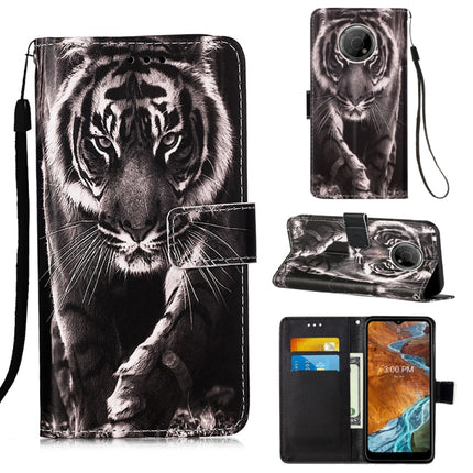 Colored Drawing Plain Weave Leather Phone Case, For Nokia G300