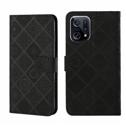 Ethnic Style Embossed Pattern Leather Phone Case, For OPPO A96 5G, For OPPO Find X5, For OPPO Find X5 Pro