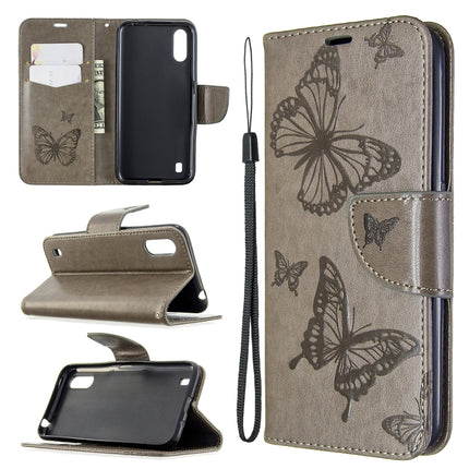 Two Butterflies Embossing Pattern Horizontal Flip Leather Case with Holder & Card Slot & Wallet & Lanyard, For Huawei P40, For Huawei P40 Pro, For Galaxy A01, For Galaxy A21, For Xiaomi Redmi K30