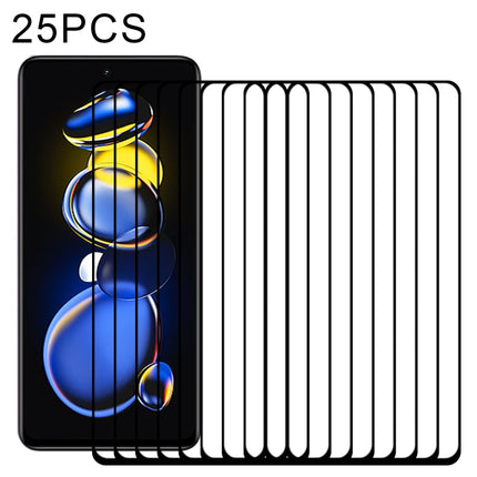 25 PCS Full Glue Cover Screen Protector Tempered Glass Film, For Xiaomi Redmi Note 11T Pro/11T Pro+ (25 PCS)