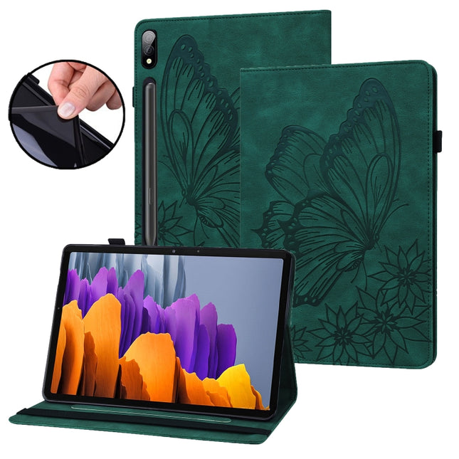 Big Butterfly Embossed Leather Tablet Case, For Samsung Galaxy Tab S7 T870, For Samsung Galaxy Tab S8, For Samsung Galaxy Tab S5e T720/T725, For Samsung Galaxy Tab A 10.1 2016 T580/T585