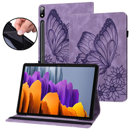 Big Butterfly Embossed Leather Tablet Case, For Samsung Galaxy Tab S7 T870, For Samsung Galaxy Tab S8, For Samsung Galaxy Tab S5e T720/T725, For Samsung Galaxy Tab A 10.1 2016 T580/T585